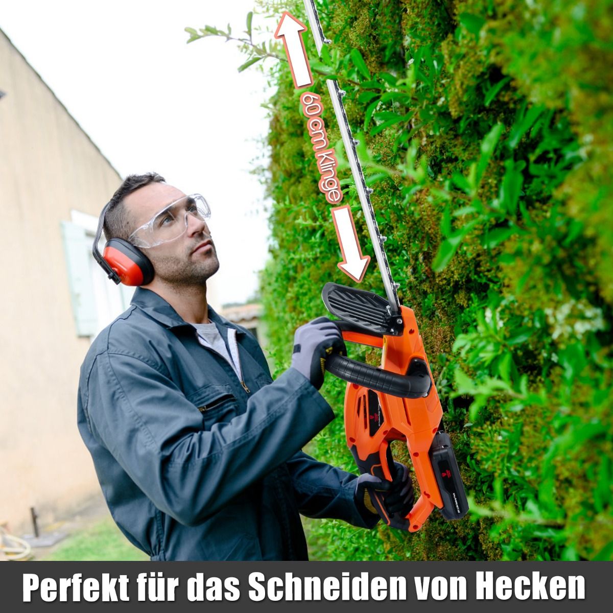 Akku-Heckenschere kabellos 20 V – 60 cm
